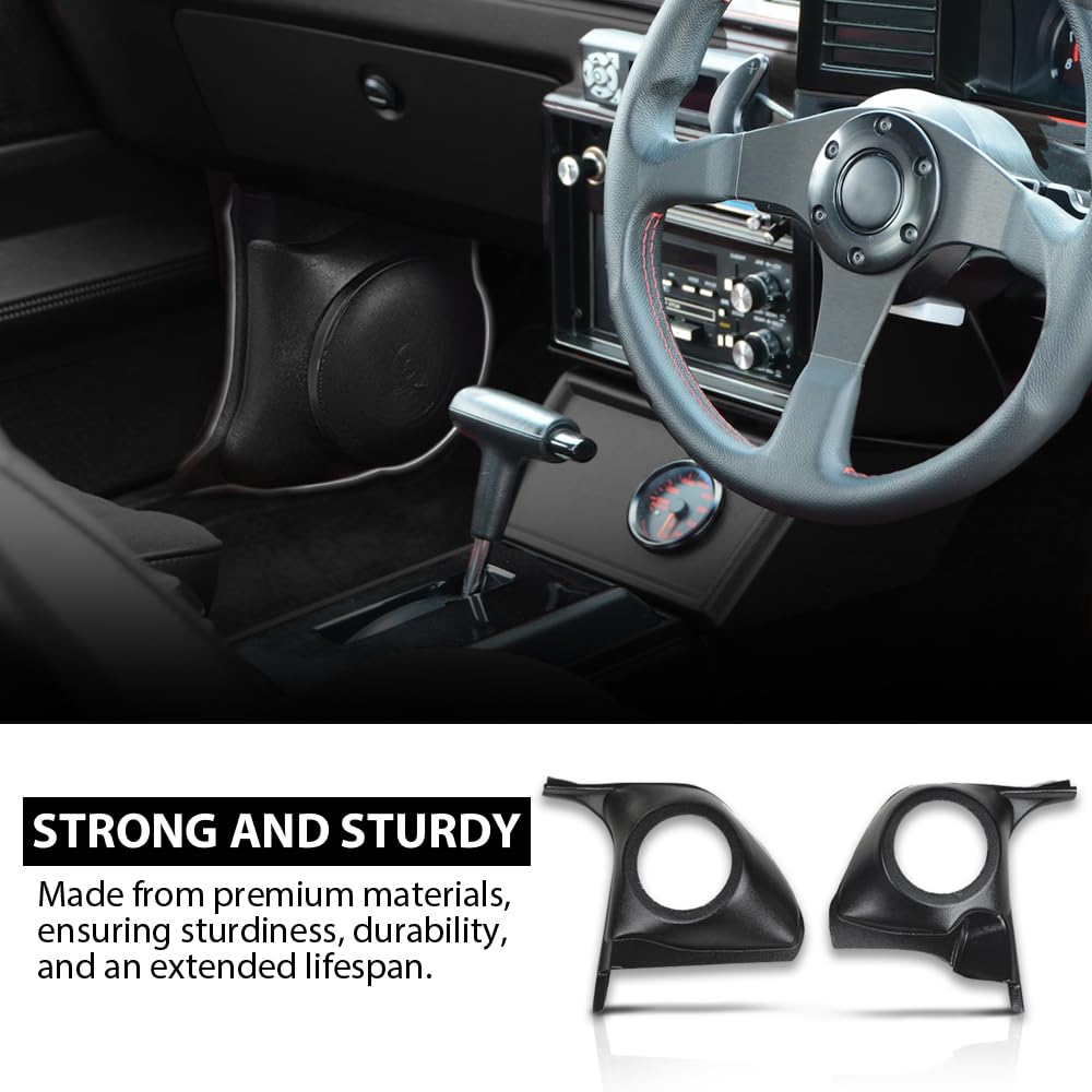 G-PLUS Speaker Kick Panels Pair Black Compatible with Chevy Monte Carlo El Camino Malibu, Fit Oldsmobile Cutlass Fit Pontiac Grand Prix, Buick Regal 1978-1988
