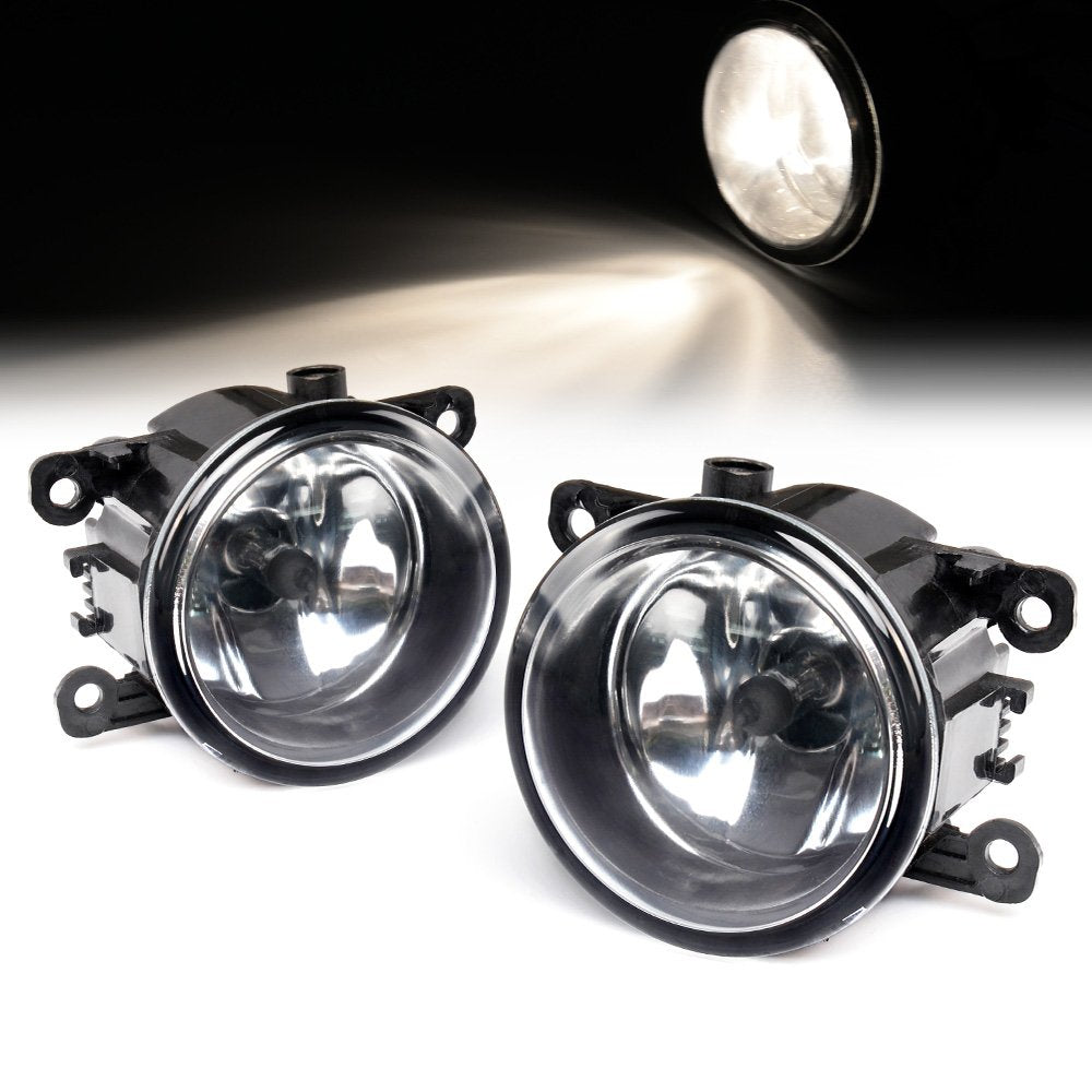 G-PLUS Right And Left Side Fog Light Lamps Compatible with Assembly With H11 Bulbs Compatible with Ford Acura Compatible with Honda For Suzuki For Lincoln For Jaguar