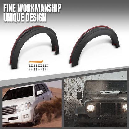 G-PLUS Fender Flares Compatible with Ford Maverick 2022 2023 2024 2025 Front Rear Wheel Eyebrow Fender Trim Smooth Black