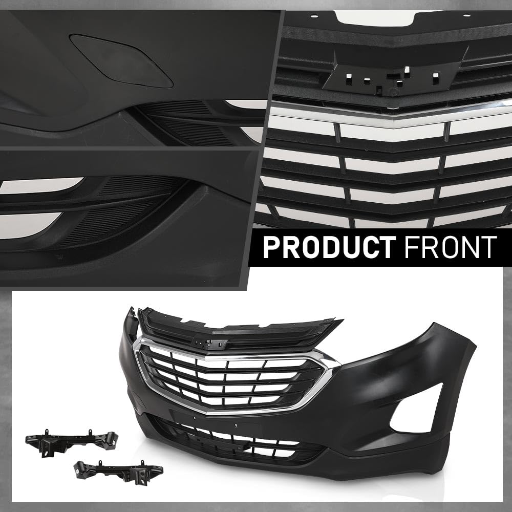 G-PLUS Front Bumper Upper Lower Grille Kit Compatible with Chevy Equinox 2018-2021