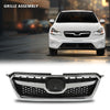 G-PLUS Front Black Chrome Bumper Grille Assembly Compatible with Subaru XV Crosstrek 2013-2015 91122FJ020