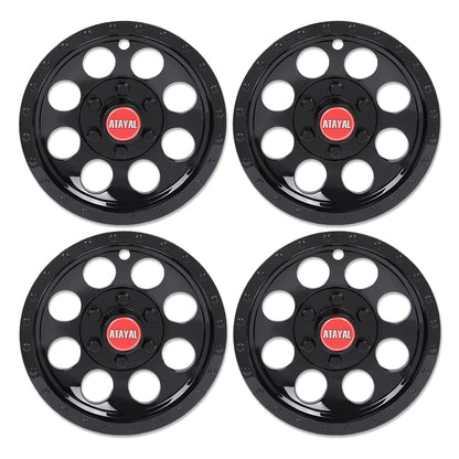 G-PLUS 10" Black Wheel Cover Hub Caps Compatible with EZGO Club Car and Yamaha Golf Cart Hubcaps Set of 4