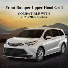 G-PLUS Front Bumper Upper Hood Grille for Toyota Sienna 2021-2022 Front View