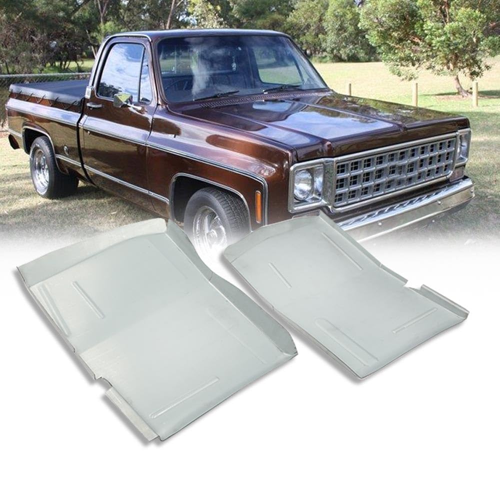 G-PLUS Extended Floor Pan Set Fit Chevy/GMC Truck Suburban Blazer Jimmy 1973-1987, Front Floor Pans Left & Right, Silver