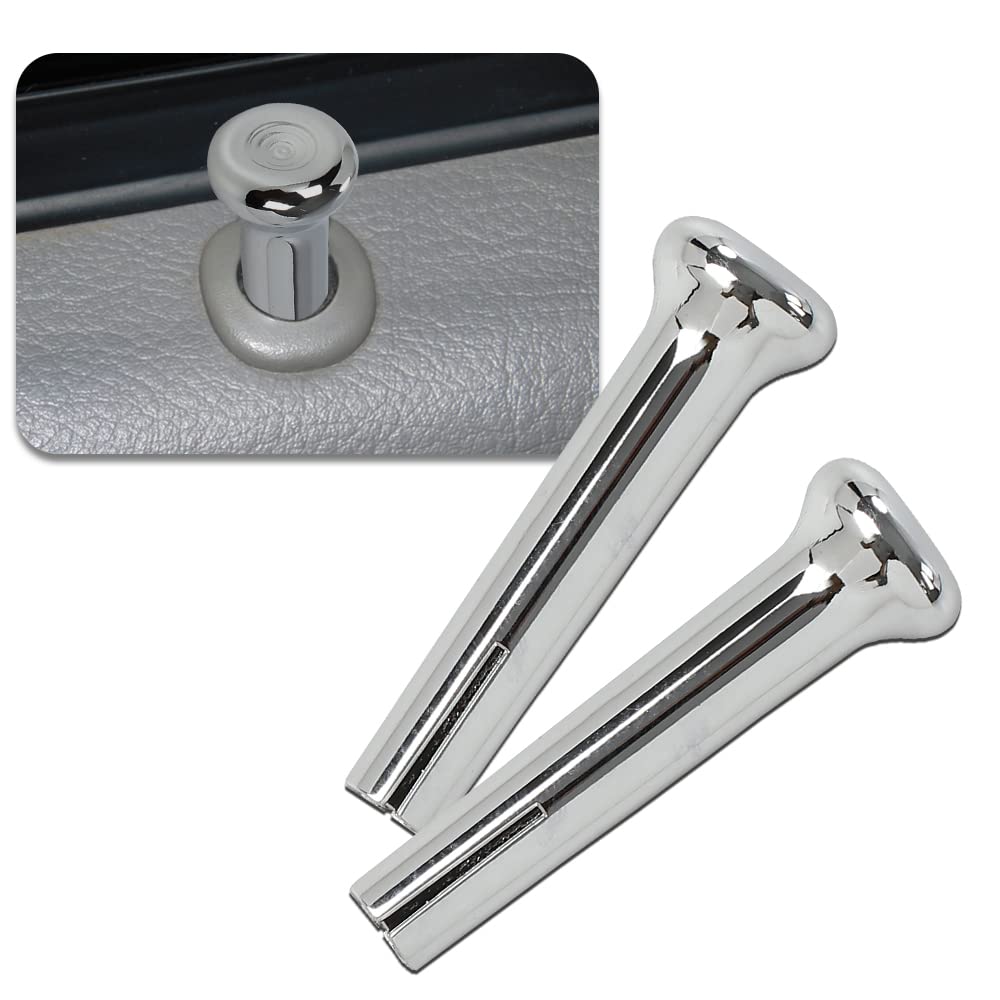 G-PLUS Cars Chrome Door Lock Knobs Pair IN6728Z