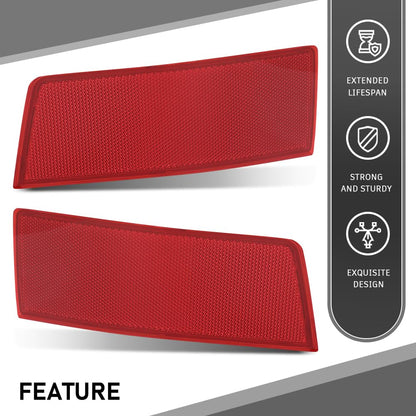 G-PLUS Pair Rear Bumper Reflector Light, Compatible with Benz GLK250 GLK350 Base 4Matic Sport Utility 4-Door 2010-2012, Left & Right Side 2PCS, 2048200174, 2048200274