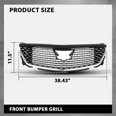 G-PLUS Bumper Grille for Cadillac CT4 2020-2023 Chrome Black Side View