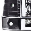 G-PLUS LED DRL Headlights, Compatible with 1992-1996 Ford Bronco F150 F250 F350,Fits Models with Halogen Headlights Only,Bumper Headlamp, Smoky lens Black Housing Amber Reflector