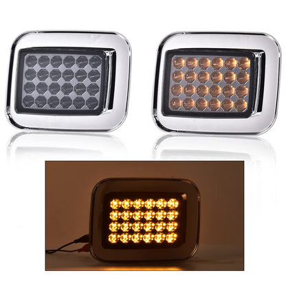 G-PLUS LED Front Park Signal Lamp Compatible with 2003-2009 Hummer H2 Left Right LED Corner Signal Lights Parking Lamps Turn Signal Marker Light Front Fender Replacement 2pcs 15060529