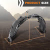 G-PLUS Front Inner Fender Liner Set Compatible with LX ES300h/ ES350 2013-2018 5387506270, 5387533200, 5387606270, 5387633200, LX1248119, LX1248136, LX1249119 Black