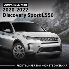 G-PLUS Tow Hook Cover for Land Rover Discovery Sport 2020-2022 Front Bumper Front View