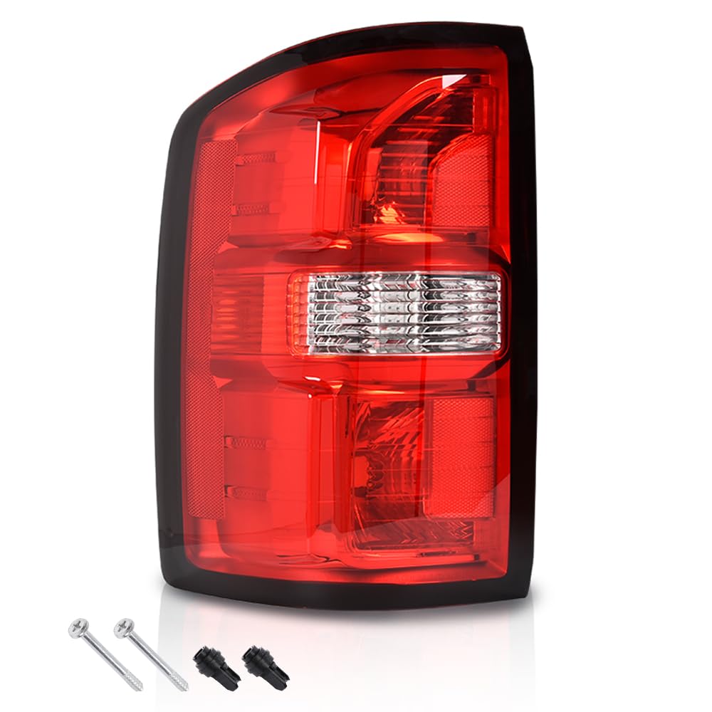 G-PLUS Tail Lights w/o Bulbs Compatible with GMC Sierra 1500 2014-2018, Fit GMC Sierra 2500 HD 3500 HD 2015-2019 84288725 84288724, GM2800281C Red Lens Left Driver SideAssembly