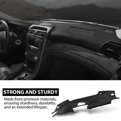 G-PLUS TPE Dash Cover Dashboard Cap Panel Compatible with Acura TL 2004-2008 Black