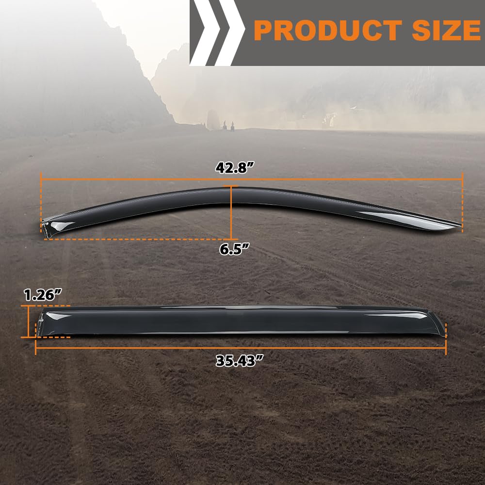 G-PLUS Out-Channel Window Visor Deflectors Rain Guards Fit Chevy Silverado & GMC Sierra 1500 Crew Cab Only 2019-2026 | Window Friendly | Heat-Resistant No Warp | One-Warranty | Smoky