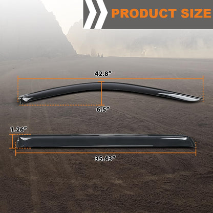 G-PLUS Out-Channel Window Visor Deflectors Rain Guards Fit Chevy Silverado & GMC Sierra 1500 Crew Cab Only 2019-2026 | Window Friendly | Heat-Resistant No Warp | One-Warranty | Smoky