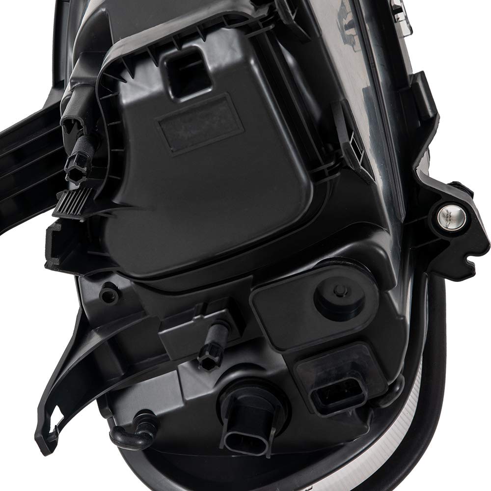 G-PLUS Headlights Assembly, Compatible with 2005-2012 Freightliner M2 Models Left Bumper Headlamps, Clear Lens Chrome Housing Amber Reflector