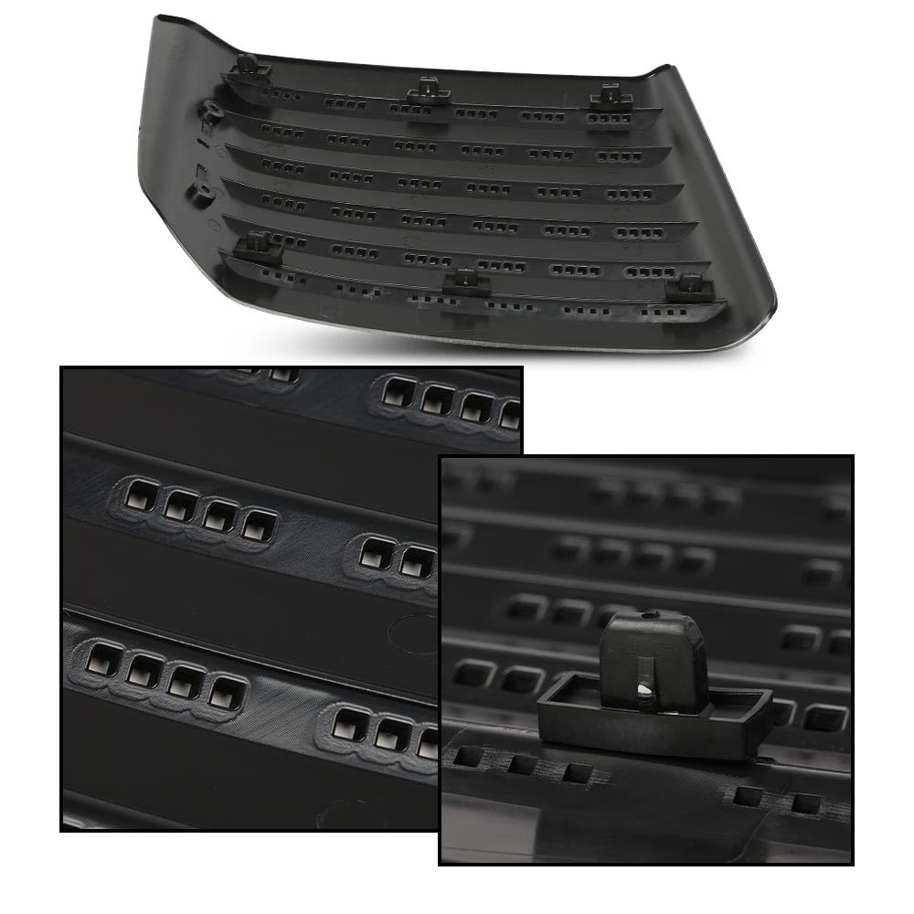 G-PLUS Hood Top Grille Left Driver Side Compatible with Chevy Silverado 2500 HD 2011-2014/Fit Chevy Silverado 3500 HD 2011-2014 22753694 GM1239106