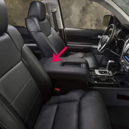 G-PLUS Console Armrest Leather Synthetic Cover Compatible with Toyota Tundra 2014 2015 2016 2017 2018 2019 Black