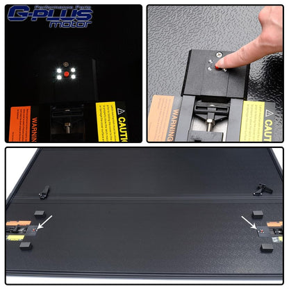 G-PLUS Hard Trifold Tonneau Cover Compatible with 2007-2013 2014 HD Chevy Silverado/GMC Sierra 1500 8' Long Bed (96")