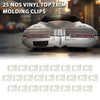 G-PLUS Top Trim Molding Clips Fits All GM Cars from 1960's Into The Late 1970's Nos Vinyl 25pcs