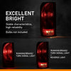 G-PLUS Red Lens Tail Lights Compatible with Truck Rear Side