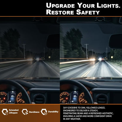 G-PLUS Headlight Assembly Right Side w/o LED Daytime Running Light Compatible with Toyota Tacoma 2016-2018 Fit Models Without Factory LED Daytime Running Light Only White