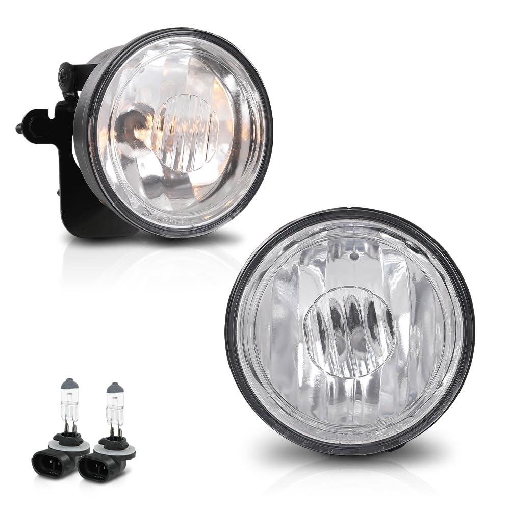 G-PLUS Fog Lights w/Bulb Pair Compatible with Chevy Tahoe Z71 2000-2006/Suburban 1500 Z71 2004-2006, Fit Pontiac Grand Prix 1997-2003/Sunfire 2000-2005(for Model w/Mounting Bracket) GM2592121