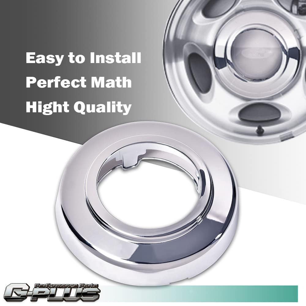 G-PLUS Front Wheel Center Cap 1 Piece Compatible with 1994-2008 4WD Van E150 E250 E350 F250 F350 Chrome Hub Cap