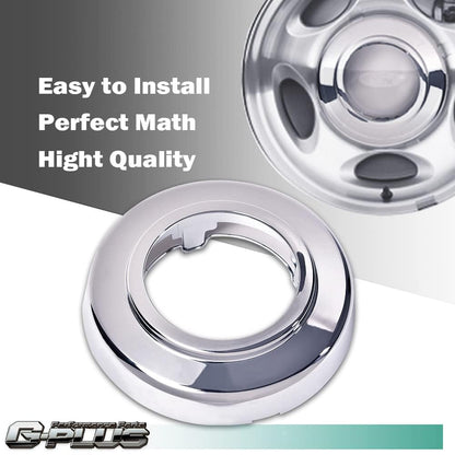 G-PLUS Front Wheel Center Cap 1 Piece Compatible with 1994-2008 4WD Van E150 E250 E350 F250 F350 Chrome Hub Cap