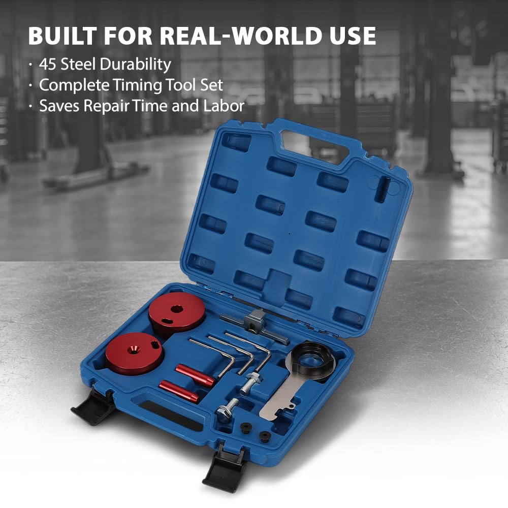 G-PLUS Diesel Engine Timing Tool Compatible with Ford Transit/Transit Custom/Tourneo Custom with TDCi Engines: AWD, FWD, RWD 2016-2026 303-1637, 303-1650, 303-1643 Silver