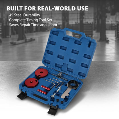 G-PLUS Diesel Engine Timing Tool Compatible with Ford Transit/Transit Custom/Tourneo Custom with TDCi Engines: AWD, FWD, RWD 2016-2026 303-1637, 303-1650, 303-1643 Silver