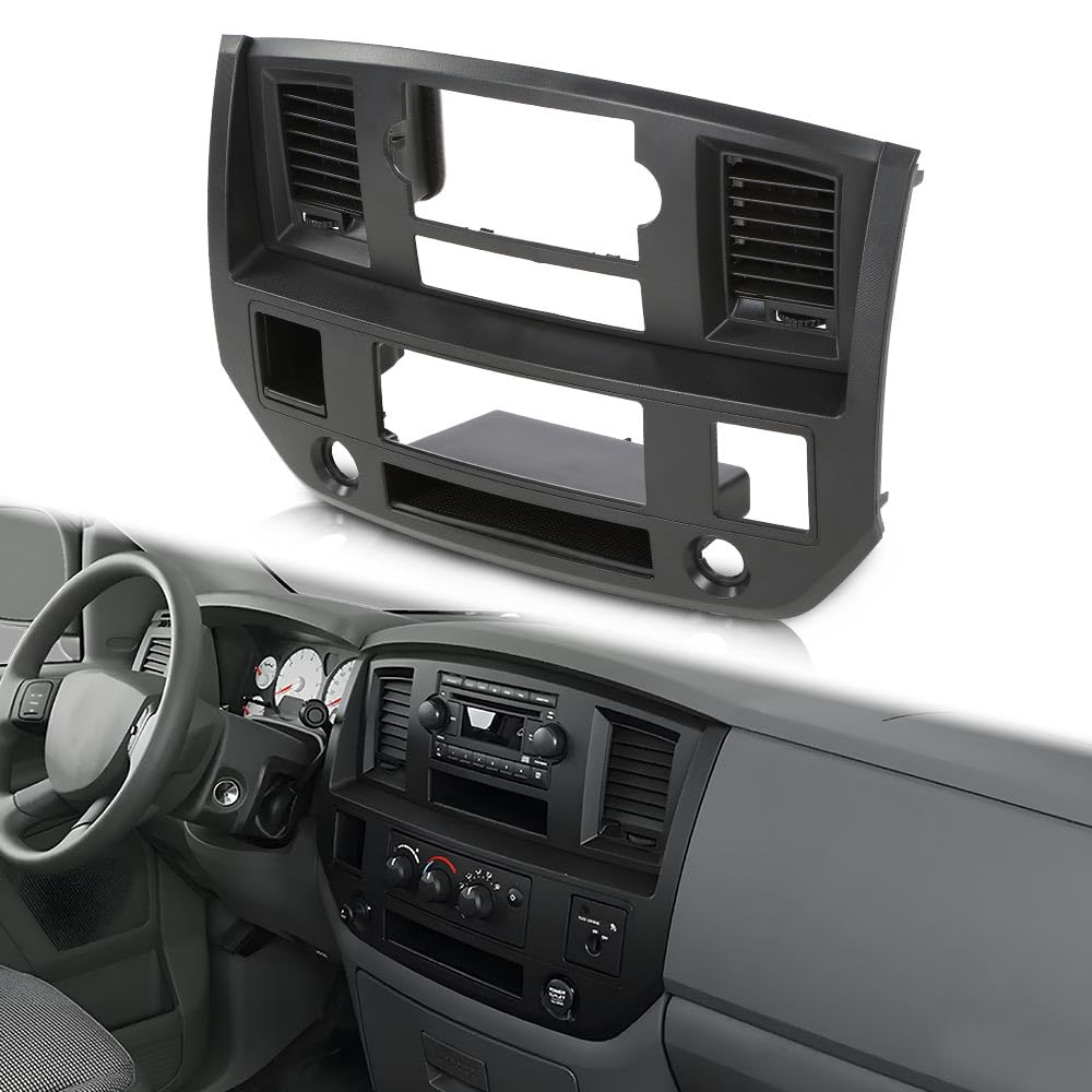 G-PLUS Center Dashboard Radio Climate Control Air Vent Bezel Panel Compatible with Dodge Ram 1500 2500 3500 Truck 2006-2008