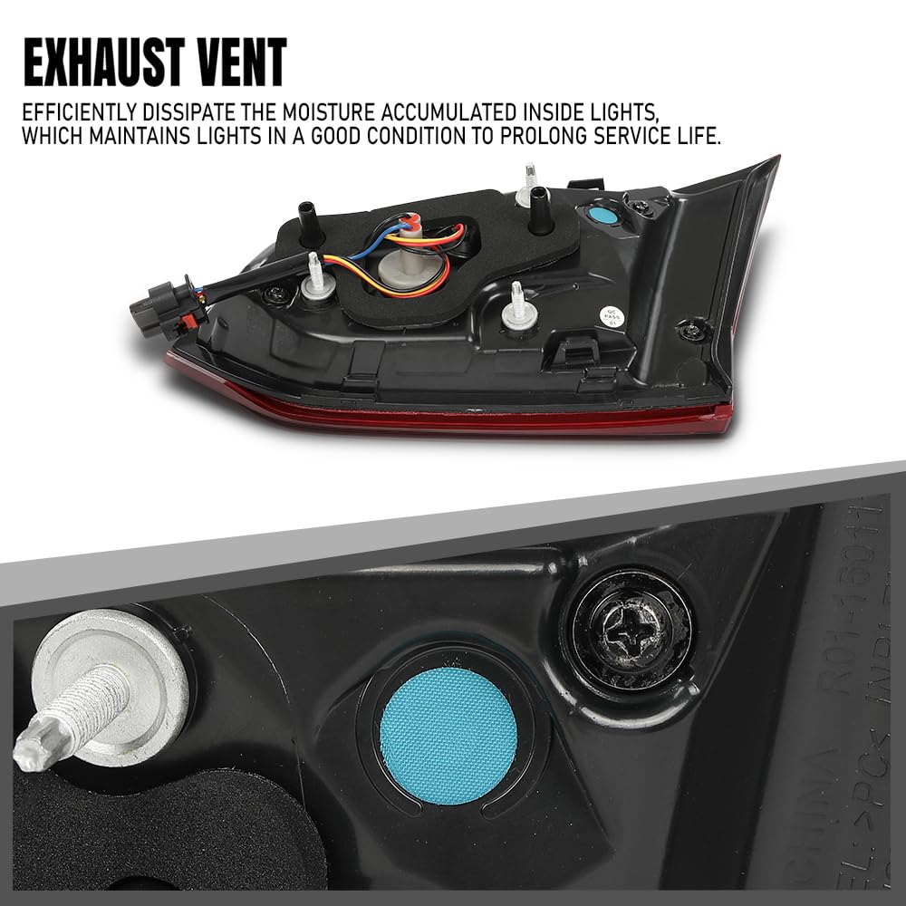 G-PLUS LED Inner Tail Light Left & Right Side Rear Lamp Compatible with Buick Envision 2019-2020 Red