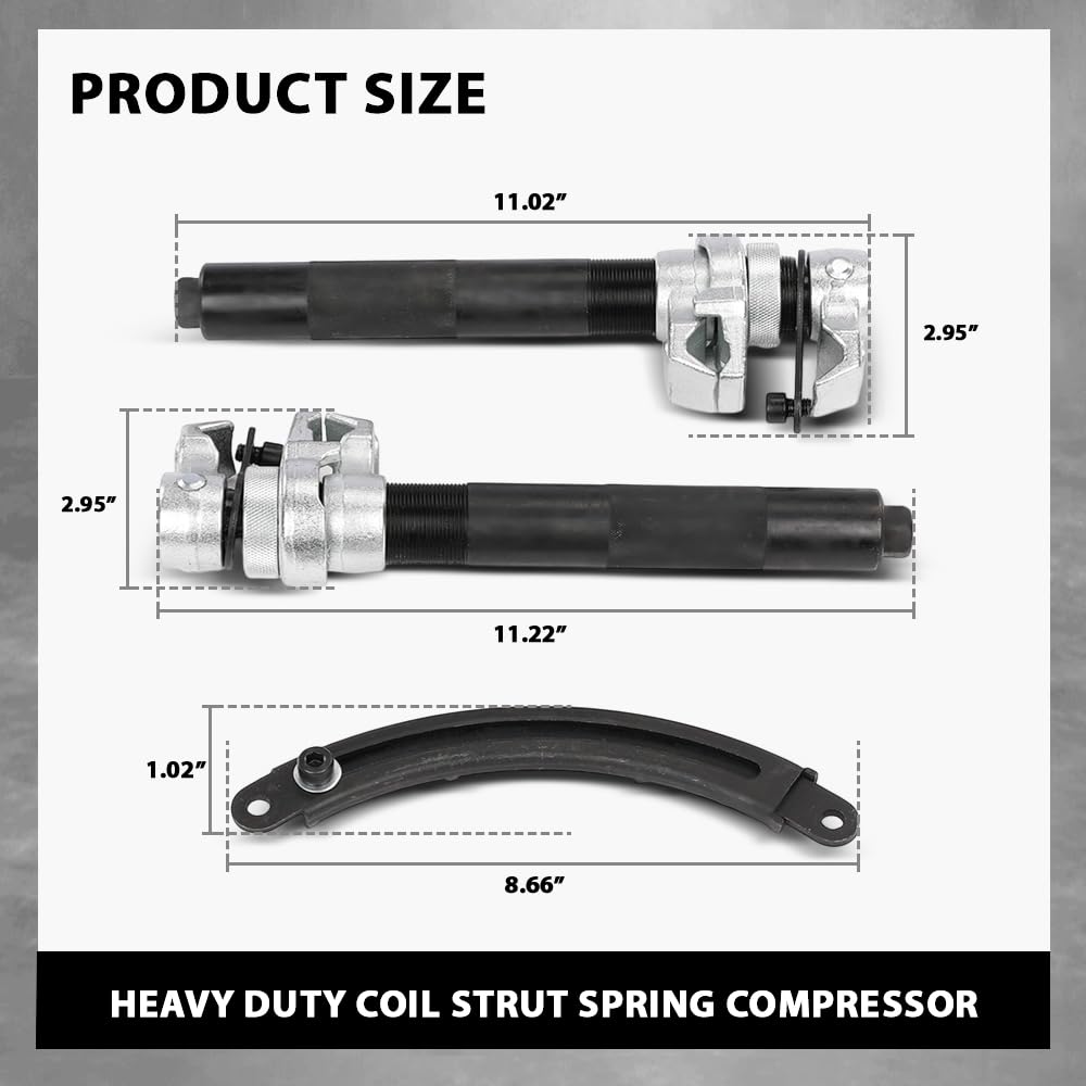 G-PLUS Heavy Duty Coil Strut Spring Compressor Remover Installer Suspension Auto Tool 45 Steel Black