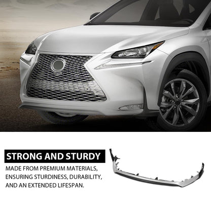 G-PLUS Front Bumper Lower Valance Spoiler Trim Compatible with LX NX200 NX300 F Sport Type Only 2015-2017 LX1093104, LX1095101, 52412-78010, 52411-78020, 5241178020, 5241278010 Chrome Black