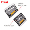 G-PLUS Corner Light Fit 1994-2000 Chevy CK/C10 1500 2500 3500 2WD,(ONLY For Composite Headlights) Signal Side Marker Lamps Clear Lens Chrome Housing Amber Reflector Bumper Headlamps,faros Assembly
