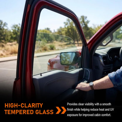 G-PLUS Front Driver Left Side Door Glass Tempered Window Compatible with Ford F150 / F250 / F350 / F450 2015-2024 FL3Z1521411A, DD12394GTYN Direct Fit OE Standard Clear