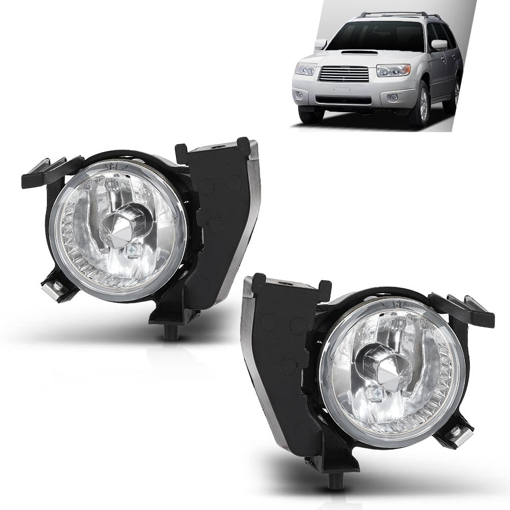 G-PLUS Front Right & Left Side Fog Lights Driving Lamp Assembly Compatible with Subaru Forester 2006-2008 84501SA180