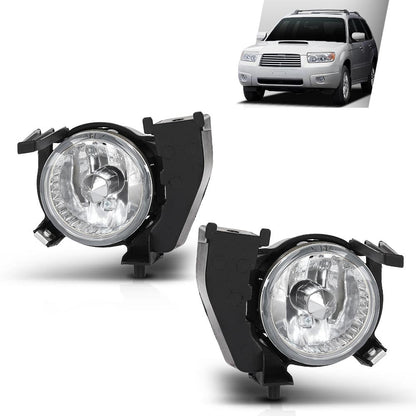 G-PLUS Front Right & Left Side Fog Lights Driving Lamp Assembly Compatible with Subaru Forester 2006-2008 84501SA180