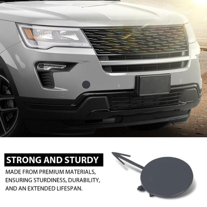 G-PLUS Front Bumper Tow Hook Eye Cover Cap Compatible with Ford Explorer (submodel: Base, Limited, Platinum, Sport, XLT) 2018-2019 JB5Z17A900AB, FO1029104 Black PP