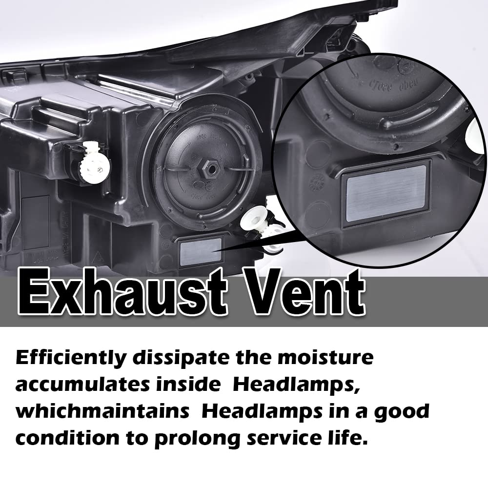 G-PLUS LED DRL Headlight Assembly, Compatible with Chevy Equinox 2018 2019 2020 w/Factory Halogen Headlight Passenger RH Headlamp Clear Lens 84428283 Bumper Headlamps,faros delanteros