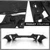 G-PLUS 1PC Front Bumper Cover Compatible with Cadillac XT6 Luxury 2020 2021 2022 2023 2024, 577443677, 343777787, Black