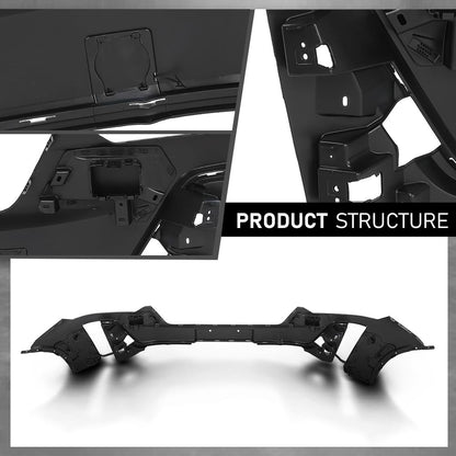 G-PLUS 1PC Front Bumper Cover Compatible with Cadillac XT6 Luxury 2020 2021 2022 2023 2024, 577443677, 343777787, Black