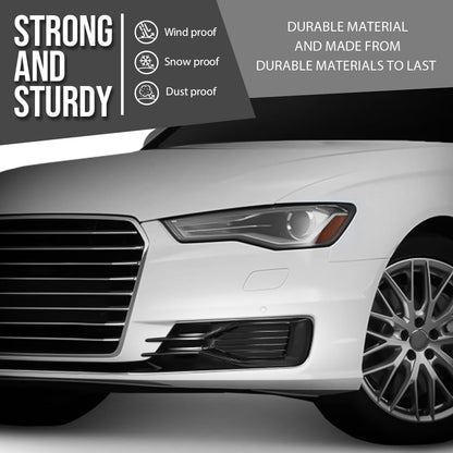 G-PLUS Front Bumper Foglight Cover Grill Compatible with Audi A6 C7 2014-2018, Not Fit S-Line Model 1028143, 4G0807647 Chrome Black