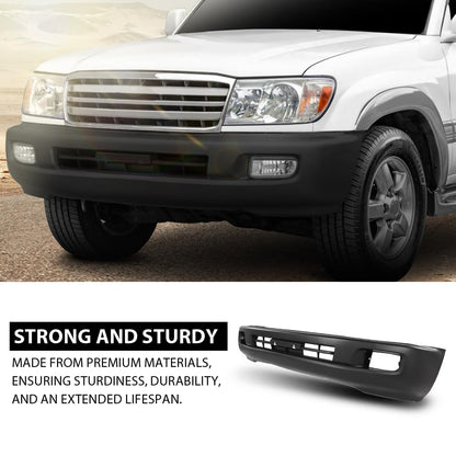G-PLUS Front Bumper Cover Fog Lamp Holes Primed Compatible with Toyota Land Cruiser Base 2003-2007 5211960918, TO1000267