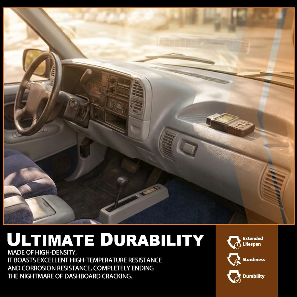 G-PLUS TPE Dashboard Dash Cover w/Pass Cupholder Compatible with Chevy Silverado Tahoe Suburban/GMC Sierra Yukon 1995-1996 Gray