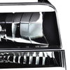 G-PLUS Headlights Fit 1992-1996 Bronco/1992-1996 Ford F150 F250 F350 Super Duty,97 9th Old Body Style Headlamps w/Corner Signal Clear Lens Chrome Housing Clear Reflector,faros delanteros