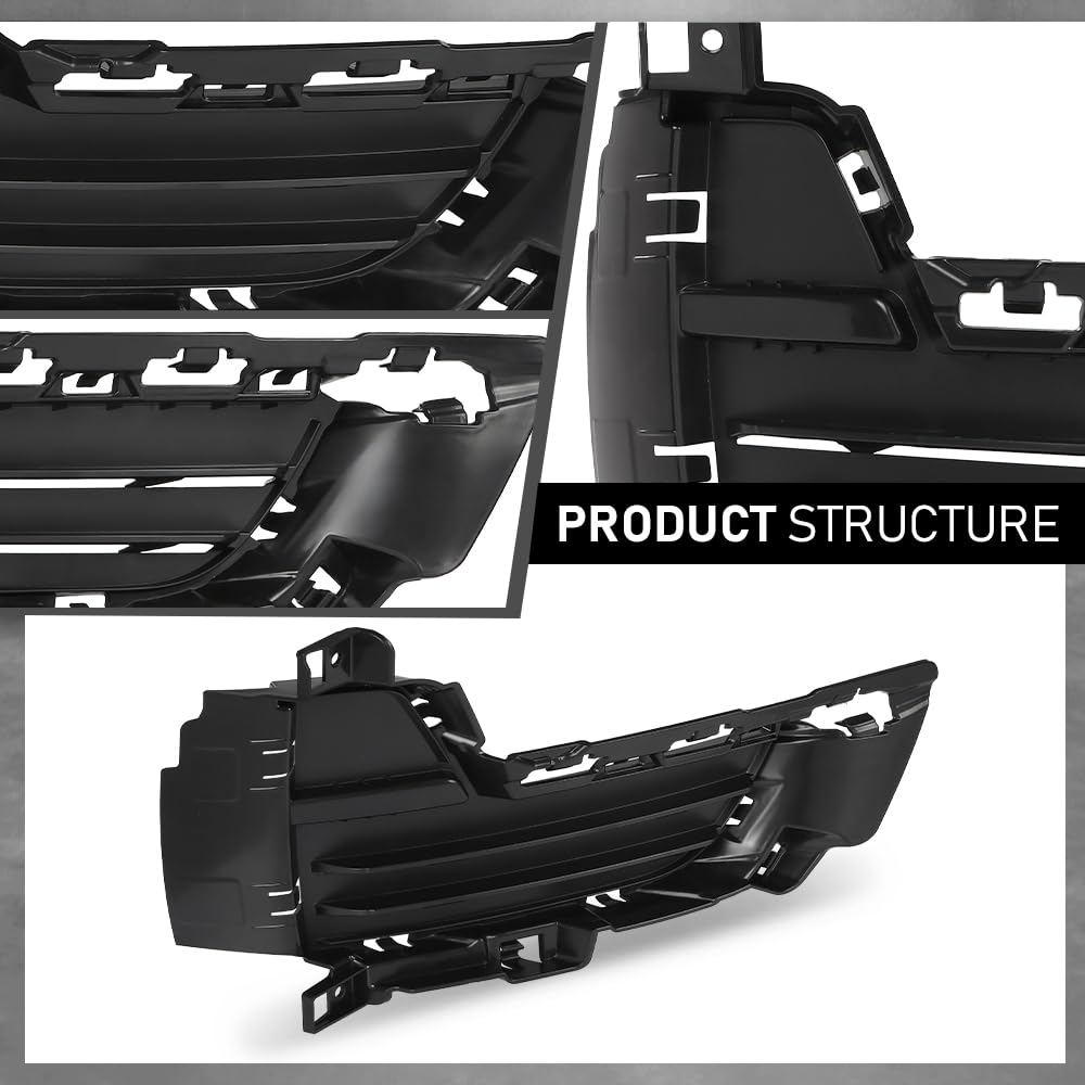G-PLUS Pair Front Bumper Lower Grille Grill, Compatible with BMW X5 F15 2014-2018, Fit Models W/o M Sport Line, LH Driver & RH Passenger Side 2PCS, 51117307994, 51117307993