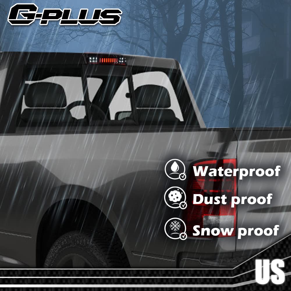 G-PLUS Truck Third 3rd Tail I Brake Light Cargo High Mount Stop Lamp Compatible With 2009-2010 Dodge Ram 1500 2010 Dodge Ram 2500 3500 2011-2017 Ram 1500 2500 3500