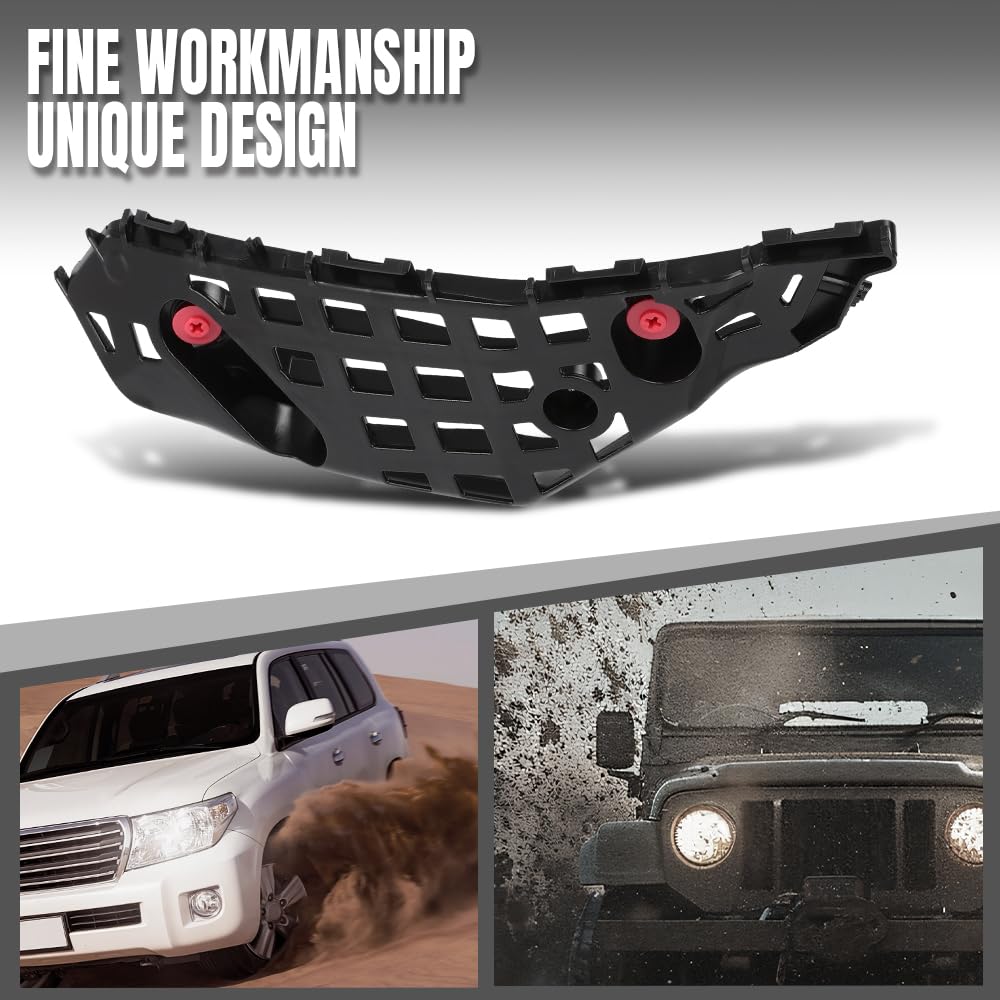 G-PLUS Bumper Bracket Front Left Side Fit Toyota Highlander (submodel: Hybrid LE, Hybrid Limited, Hybrid Platinum, Hybrid XLE, L, LE, Limited, Platinum, XLE) 2020-2023 521460E100, TO1042147 Black